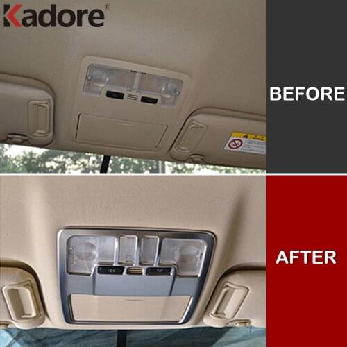 For Toyota Highlander 2014-2018 2019 Car Reading Light Cover trim decoration strips Interior roof Lamp Frames auto accessories