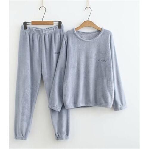 Flannel Home Pajamas Set Female Winter Nightwear Women Sets Blvyisla 4XL Thicken Fleece Sleepwear Overall Large Keep Warm