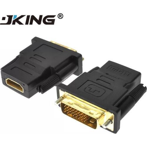 DVI 24+1 To HDMI Adapter Cables 24k Gold Plated Plug Male To Female HDMI To DVI Cable Converter 1080P For HDTV Projector Monitor