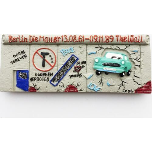 Lychee Berlin Wall Design Refrigerator Sticker Germany Landscape Fridge Magnets Home Decoration Travel Gifts