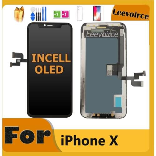 OLED GX HE INCELL JK RJ INCELL Screen For iPhone X LCD Display Screen Replacement With 3D Touch LCD True Tone No Dead Pixel
