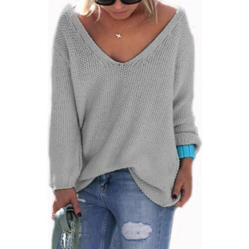 2019 Autumn Plus Size Knitting Casual Long Sleeve Solid Colors Sweater Loose Female Sweaters Winter Women Clothing