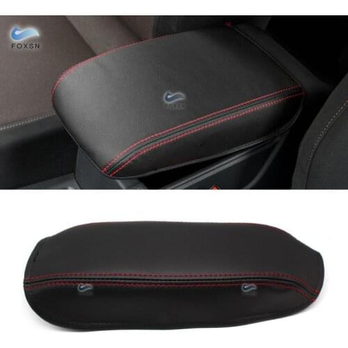 For Honda City 2008 2009 2010 2011 2012 2013 2014 Car Center Control Armrest Box Microfiber Leather Trim Cover