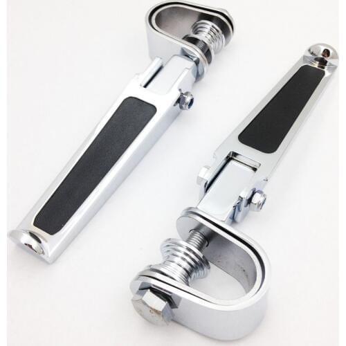 Motorcycle Footrests Street Bike U-clamp Foot Pegs For Harley Softail Touring Honda Suzuki 25mm 1-1/4" Highway Engine Crash bar