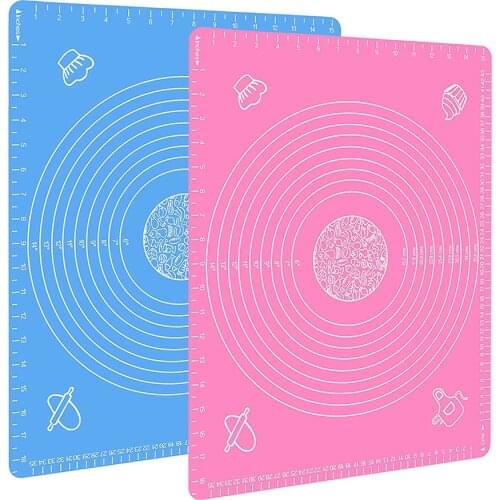 Silicone Pastry Mats for Rolling Dough 26”x18” with Measurements Value 2 Pack Extra Thick Large Non Stick Baking Mat for Cookies