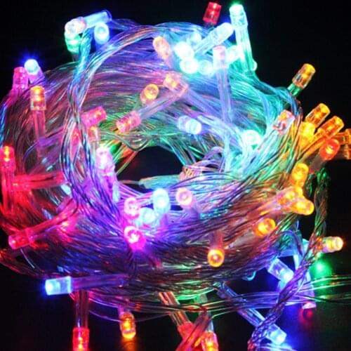 10M Outdoor LED Color String Light Waterproof Garland Home Christmas Tree Wedding New Year Festival Decoration 100pcs LED Chips