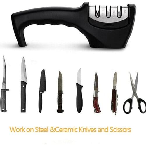 New Knife Sharpener Stainless Steel Kitchen Tool Sharpening Stone Grinder Knives Sharpener Kitchen Tools