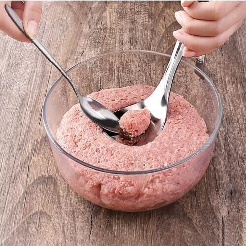 Transhome Meatball Maker Spoon Nonstick Meatball Maker Stainless Steel Meat Ball Mold Kitchen Utensil Gadget Meat Tool