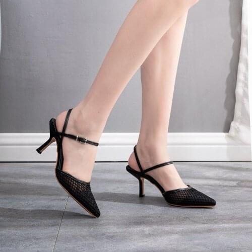 New Women Sexy Thin High Heels Casual Office Shoes Point Toe Lady Sandals Fashion Dress Party Pumps 7CM
