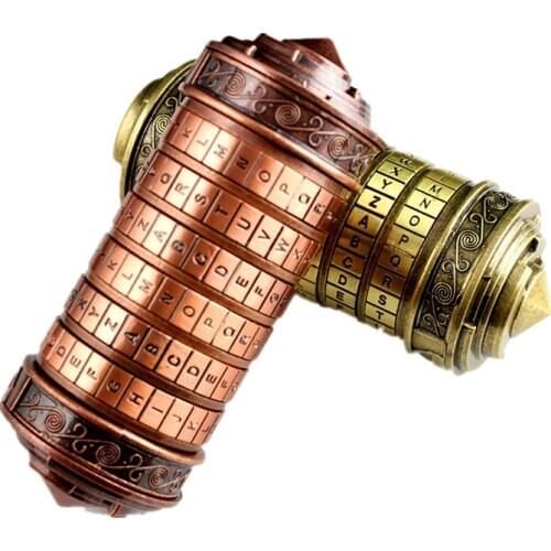 Creative Leonardo Da Vinci Jewelry Metal Code Locks Letter Password Escape Chamber Props Personality Love Code Birthday Gift