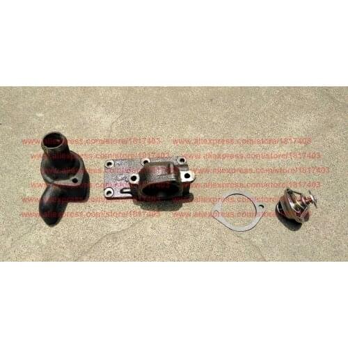 TY395I.2-6 front cover plate + TY295.13-1 Upper cap + TY295I.13.5 Thermostat, Jiangdong diesel engine parts, TY395IT, TY3100IT