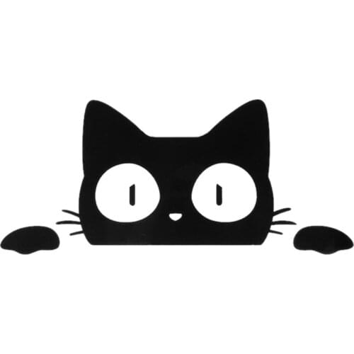 Personalized Universal Surprise Cat Peeking Sticker Black/White Funny Vinyl Decal Car Styling Decoration Accessories