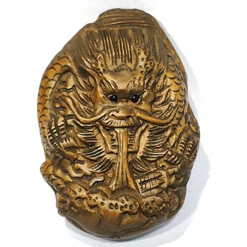 Y7224 - 2" Good Quality Hand Carved Japanese Boxwood Netsuke Figurine Carving- Rabbit