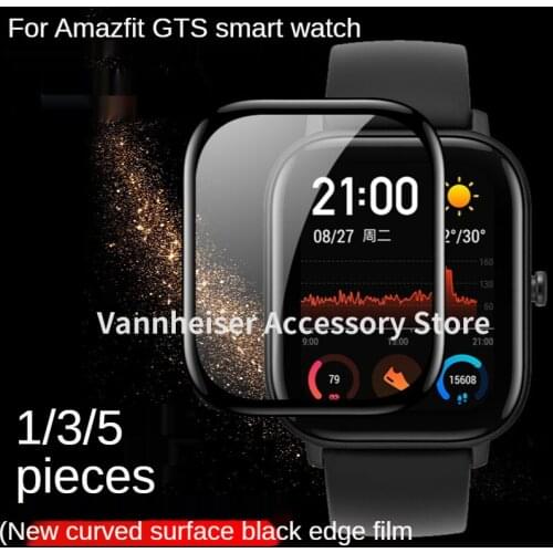 20D Screen Protective Film For Amazfit GTS GTS2 Curved Edge Full Coverage Soft Cover Screen Protector (Not Glass)