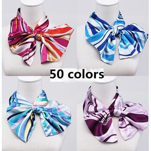 Womens fashion Variety magic silk scarf work uniforms wear scarf ladys hotel bank office work silk scarf satin scarf