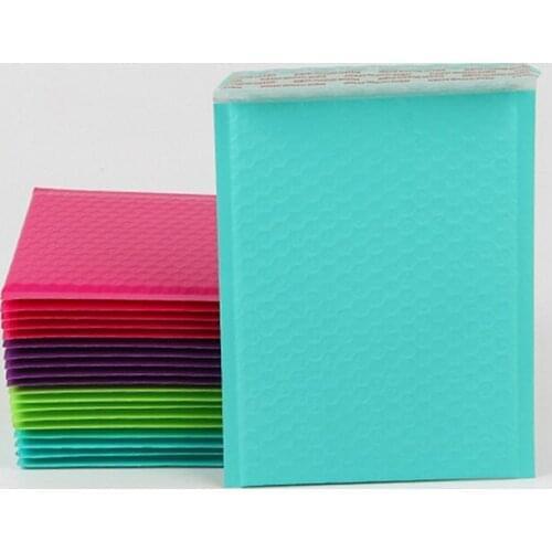 100Pcs 13x17cm Plastic Foil Bubble Envelopes Color Shipping Bags with Bubble Small Gift Waterproof Bag Shockproof Bubble Mailer
