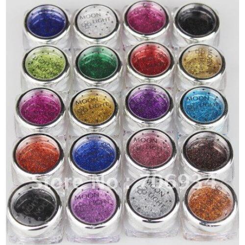 20pcs/lot 19 color Pro Body Painting Tattoo Glitter Diamond Santorum For Body Art