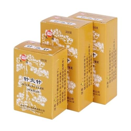 200pcs/box reusable silver surface acupuncture needle Genuine tianxie acupuncture needles non-disposable massager health