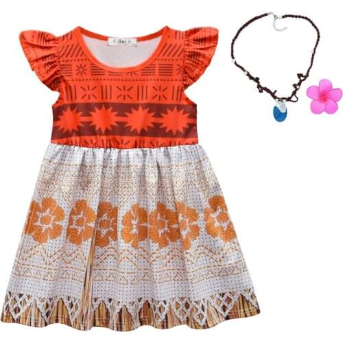 Toddler Girls Vaiana Adventure Outfit Princess Cosplay Costume Summer Children Fantasy Dress Up Party Halloween Costume