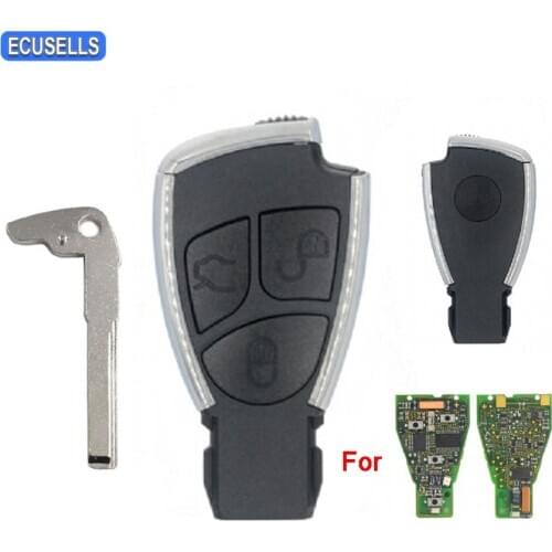 3 Button Modified Flip Remote Key Shell Case Folding Smart Car Key Housing Cover Fob for Mercedes Benz ML350 Uncut Blade