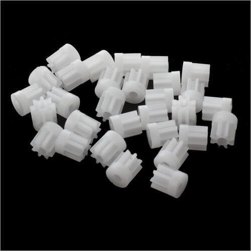 30Pcs 0.5 Modulus 8 Teeth Plastic Gear Cog for 2mm Toy Car Motor Shaft