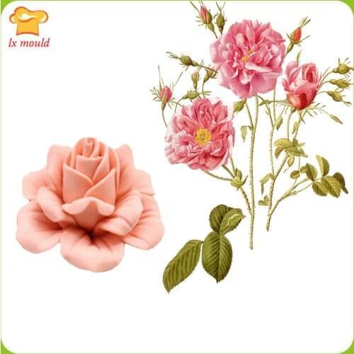 3D Rose Silicone Mold Resin Soap Chocolate Fondant Cake Baking Mould