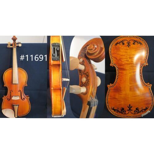 Baroque style SONG brand art inlay/drawing electric & acoustic violin 4/4 #11691