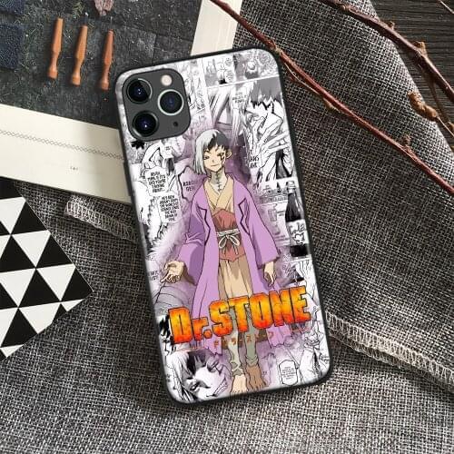 Asagiri Gen Dr Stone Anime Soft Silicone Glass Phone Case for IPhone SE 6s 7 8 Plus X Xr Xs 11 12 Mini Pro Max Samsung Redmi