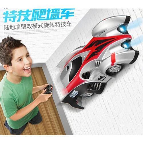 2016 New 3 Types 13.3cm ABS Climbing Wall RC Car Educational Mini Flashing Electric Remote Control Car Come With Box Kids Gift