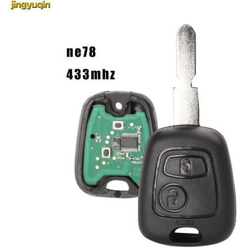 Jingyuqin Remote Car Key For Citroen C2 C3 C4 C6 Saxo Picasso Xsara Berlingo Peugeot 206 306 307 106 207 Partner 2Button Control