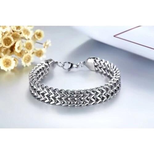 Punk Style cuban Chain Bracelet Women Simple Design Double-layer Bracelet Hip hop jewelry Men Twist strips Hand Chain
