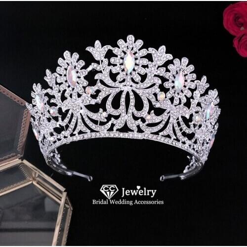 CC Crown Wedding Hair Accessories for Women Bride Tiara Bridesmaids Hairband High Quality Party Beach Hairwear Jewelry HG0306