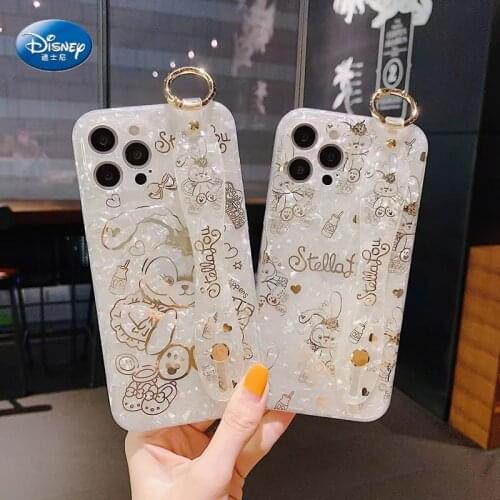 Electroplating bronzing Disney Stellalou Shell Pattern Case For iphone X XR XS MAX 7 8 Plus 12pro 11 12 Pro Max Soft Back Cover