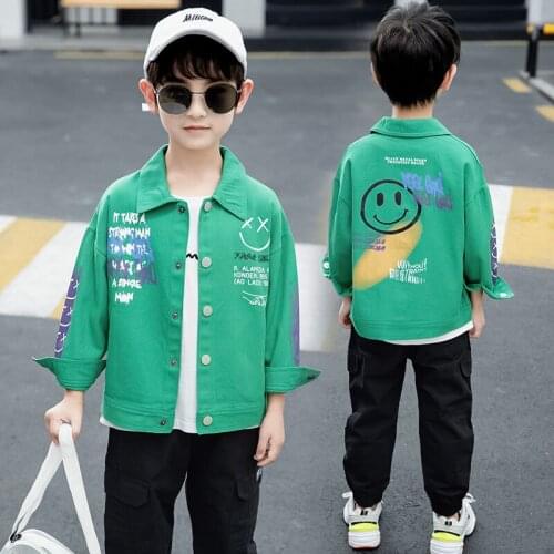 Kids Boy Coat Spring 2021 New Fashion Cotton Jacket Baby Boy Coat Cartoon Jacket Cardigan Childrens Autumn Kids Jackets