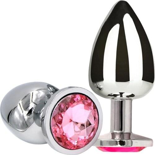 Exotic Erotic Accessories Artificial Gemstone Metal Butt Plug Lady G-Spot Backyard Plug Anal Expander Adult Sex Products SM Toys