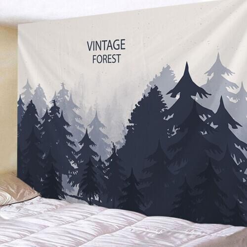 Tapestry Wall Hanging Bed Spread Beach Towel Table Cloth Yoga Mat Home Decor Cartoon Mountain Design Rectangle 150cmx130cm