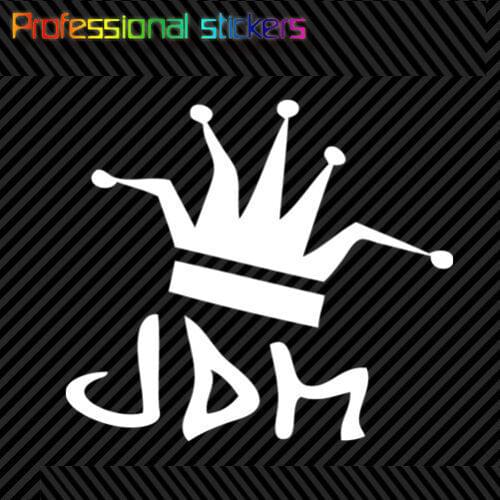 JDM King Sticker Die Cut Decal Self Adhesive Vinyl Crown Type C Stickers for Motos, Cars, Laptops, Phone