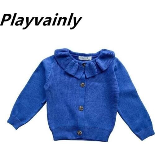 Girl Cardigan Toddler Girl Sweater Knitting Wool Fashion Petals Collar Cardigan Kids Coat Toddler Clothes AL002
