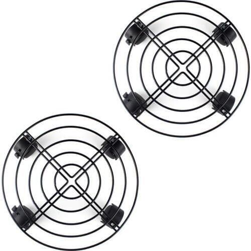 Metal Plant Flower Pot Stand Trolley Caddy on Wheels Indoor Outdoor Home Garden Tools (2-Pack)