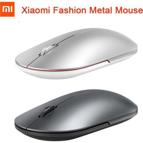 Original Xiaomi Fashion Mouse Portable Wireless Game Mouse 1000dpi 2.4GHz Bluetooth link Optical Mouse Mini Portable Metal Mouse