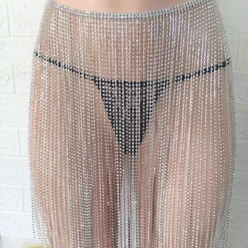 Fashion sexy multilayer Rhinestone body jewelry waist chain women crystal bra accessories dress body jewelry nightclub party