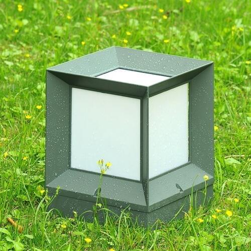 2X Necking chapiter outdoor box LED gate light lamp cube square above wall light lamp LED corridor walkway fence gate lamp light