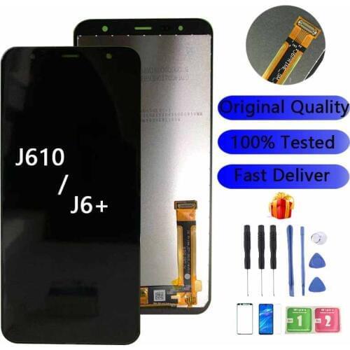 Original J610F LCD For Samsung J6+ 2018 J610 SM-J610F J610FN LCD Display Touch Screen Digitizer Assembly For J6 Plus LCD Screen