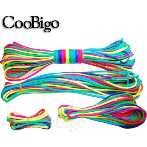 4mm Rainbow String Thread Braided Cord Rope for Paracord Bracelet Lanyard Shoelaces DIY Craft Sew Accessories 10ft-328ft