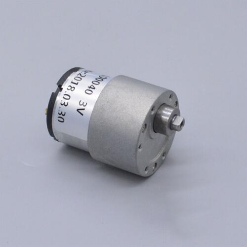 DC 520 Gear Motor with Metal Gearbox DC1.5V-3.7V 135 rpm-330 rpm Speed Reducer Motor, Shaft Diameter 6mm, M3 Thread