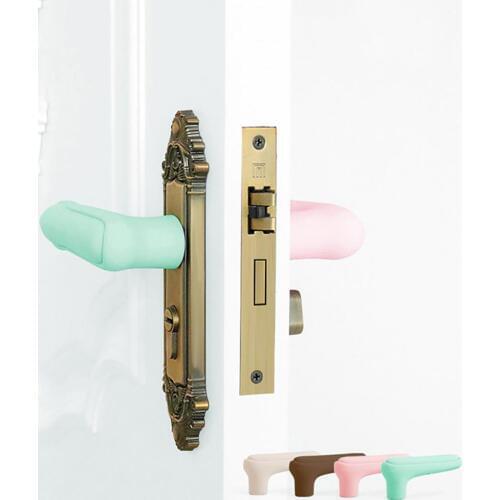 Door Handle Silicone Cover Baby Children Safety Doorknob Anti-collision Pad