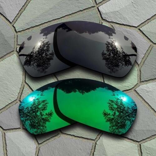 Grey Black&Jade Green Sunglasses Polarized Replacement Lenses for Oakley Hijinx