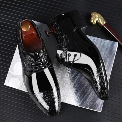 Brand Business Oxford Shoes for Men Breathable Black Offical Dress Shoes Classic Men Driving Shoes 38-48 Men Derby Shoes Zapatos
