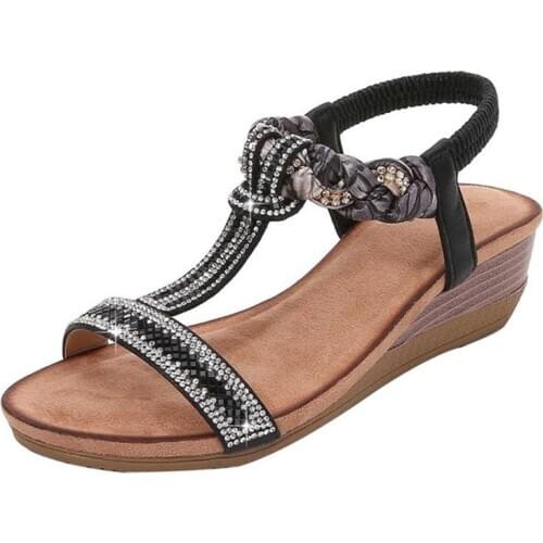 Summer sandals for women 2021 new shoes with high heels wedges heels silver shoes women without lace platform