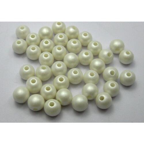 200 Matte White Acrylic Pearl Round Beads Imitation Pearl 8mm